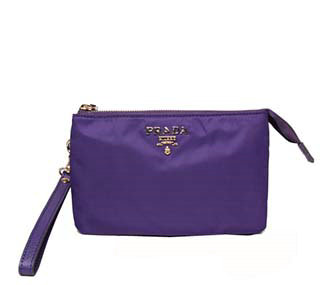 2014 Prada Nylon Fabric Clutch BR2601 purple for sale